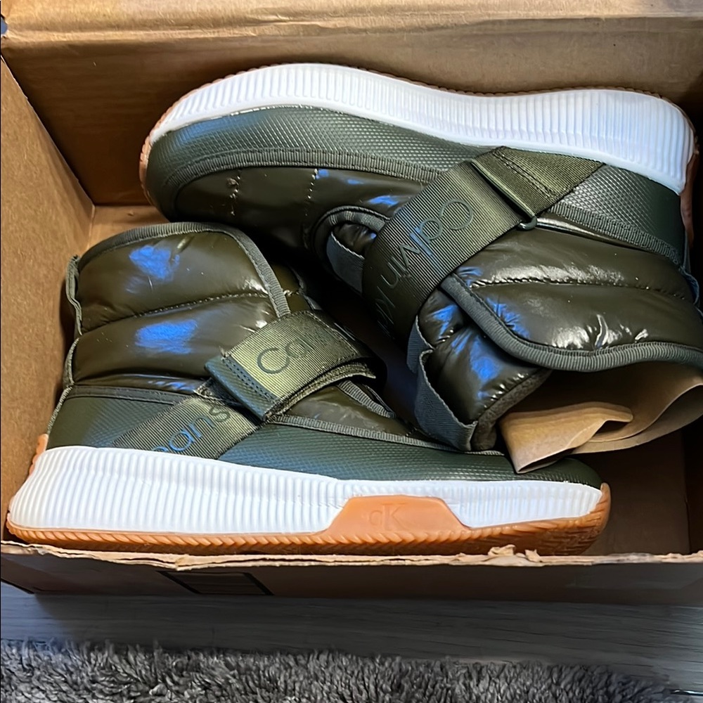 Calvin Klein Olive High-Top Sneakers